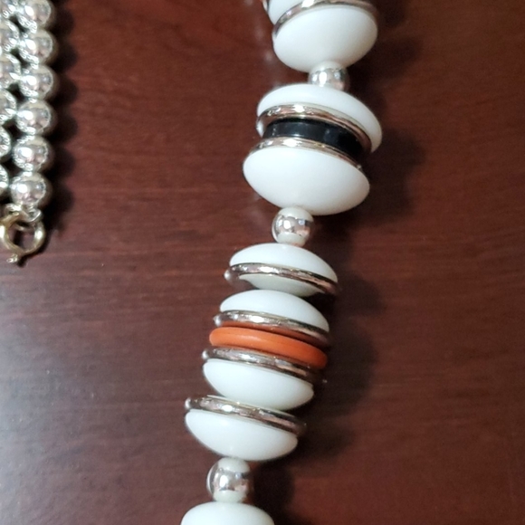 Necklace vintage  NECKLACE SHELL AND BEADS 70'S - Picture 3 of 6